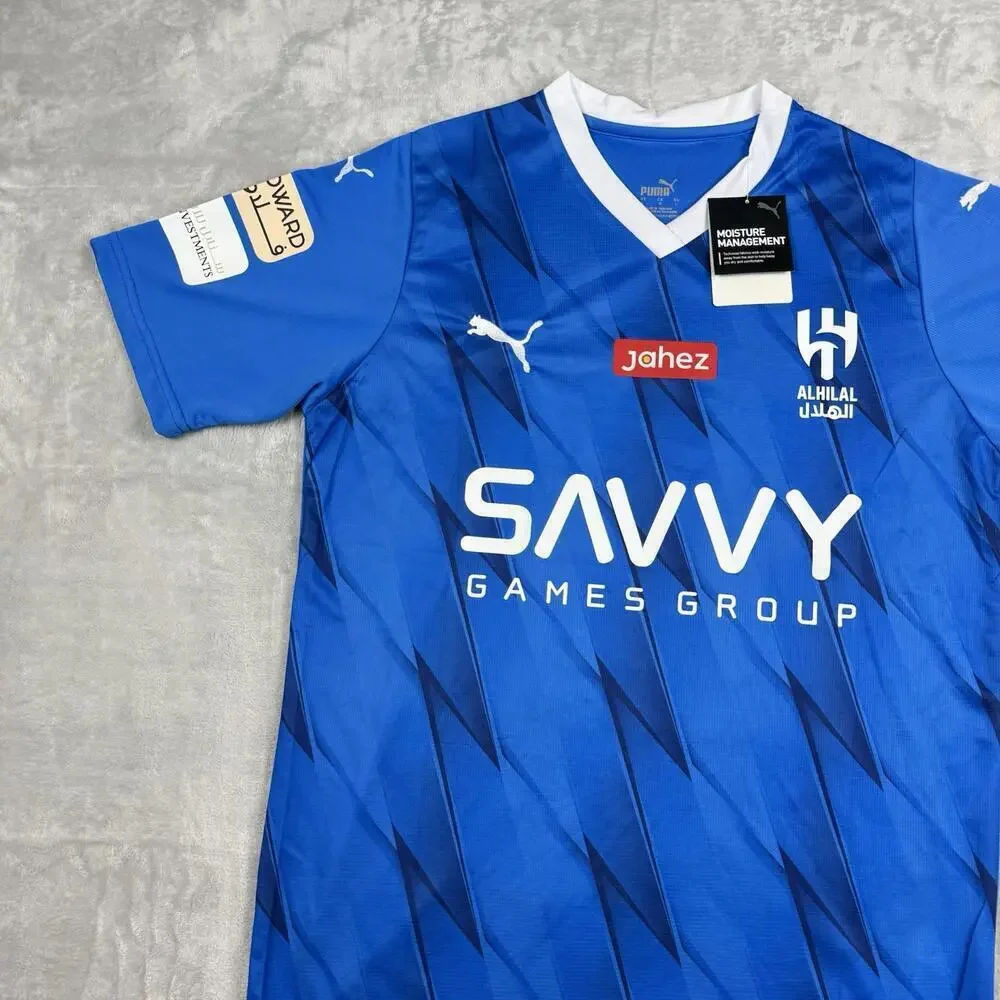 2024 Puma Al Hilal Home Football Shirt Men L Saudi Pro League Jersey Blue Arabic - Picture 5 of 10